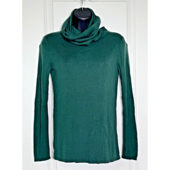 Banana Republic Sweaters - Banana Republic Turtleneck Sweater Women's Small Silk Cashmere Wool Forest